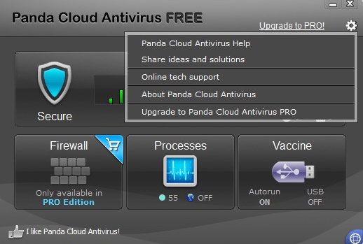 panda cloud antivirus available in