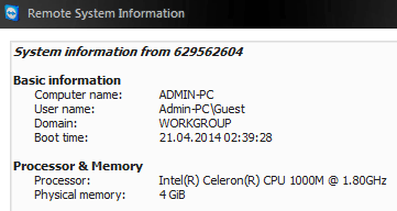 Teamviewer Remote System Info
