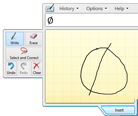 Windows 8 Math Input Panel